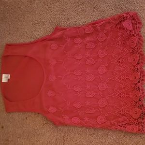 Pretty F21 rose mesh top